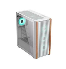 PC POWER PP-GS680 WH Wood Mash Gaming Casing